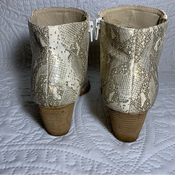 Coconuts by Matisse Metallic Snakeskin Astoria Ankle Boots Booties Size 9M - Picture 6 of 12